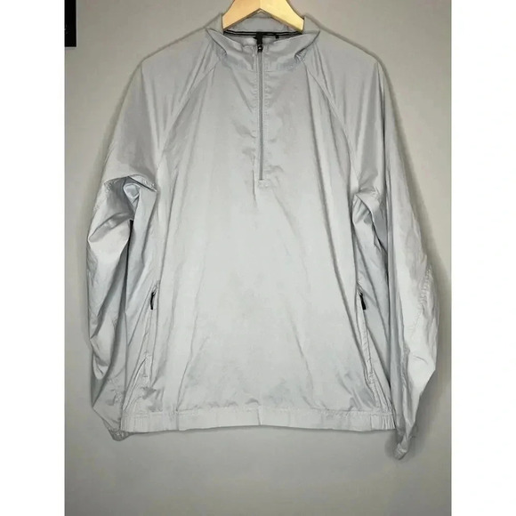 Adidas Climaproof Wind Gray Tracksuit Top Jacket 1/4 Zip Golf Vtg 2008 Mens Med - Picture 1 of 10